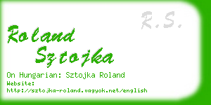 roland sztojka business card